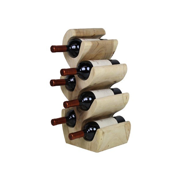 Portabottiglie in legno esotico per 6 bottiglie - HSM collection-image-1