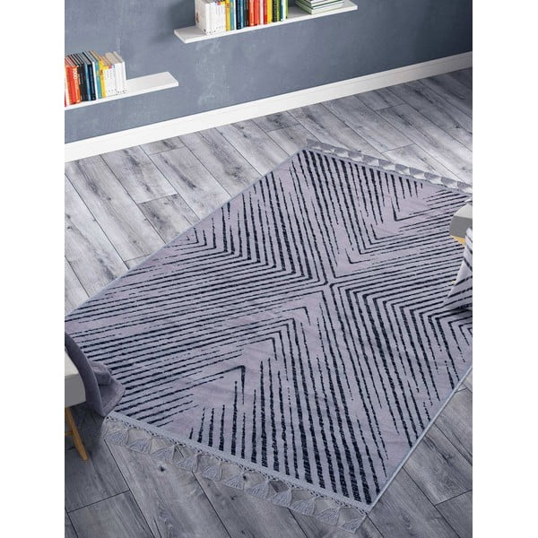 Tappeto grigio lavabile 300x100 cm - Vitaus-image-1