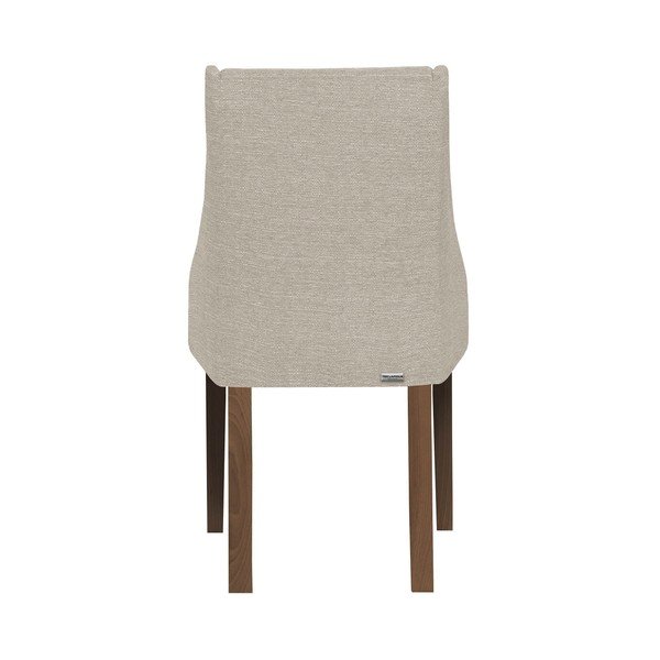 Sedia bianco crema con gambe in legno di faggio marrone scuro Absolu - Ted Lapidus Maison-image-4