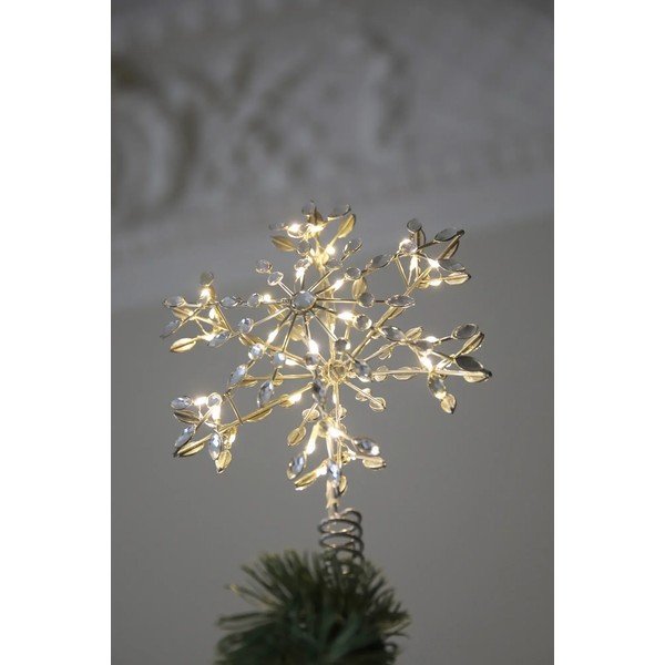 Puntale per albero di natale argentato con alimentazione a batteria Glina – Markslöjd-image-1