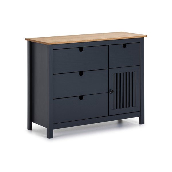 Cassettiera in legno grigio Bruna - Marckeric-image-2