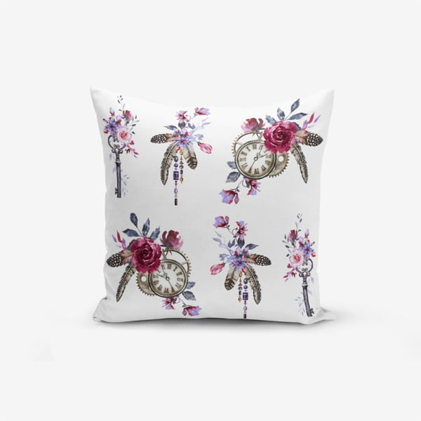 Federa in misto cotone Chiave dell'orologio tascabile, 45 x 45 cm - Minimalist Cushion Covers