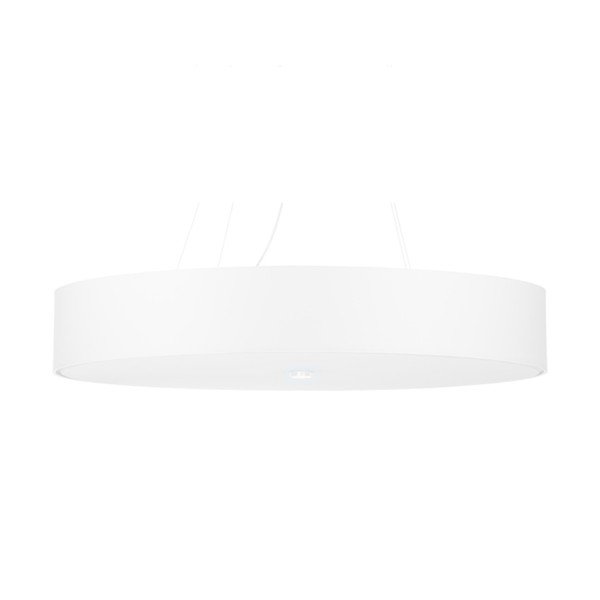 Lampada a sospensione bianca con paralume tessile ø 80 cm Herra - Sollux