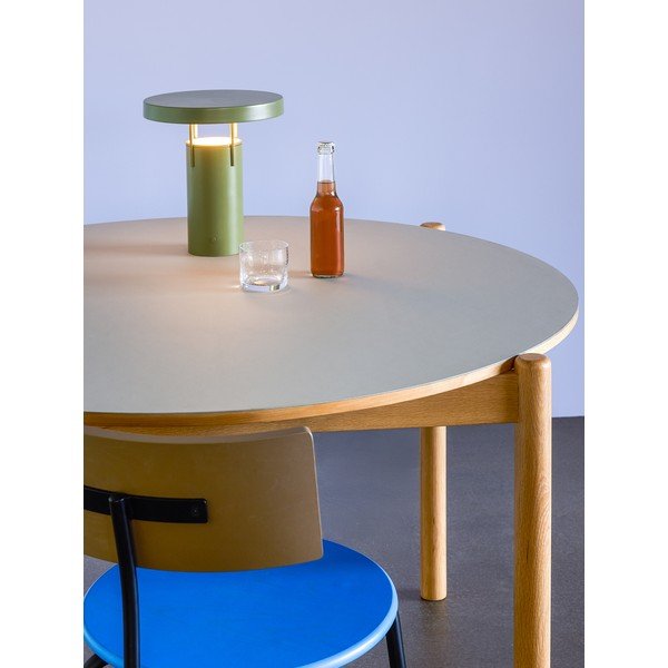 Tavolo da pranzo rotondo in rovere ø 115 cm Oblique - Hübsch-image-1