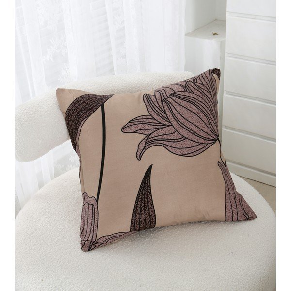 Biancheria da letto singola in microsatinato marrone 140x200 cm in set da 6 Carla - My House-image-2