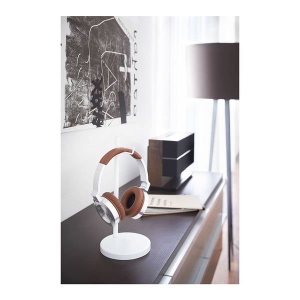 Supporto per cuffie bianco Bautes - YAMAZAKI-image-1