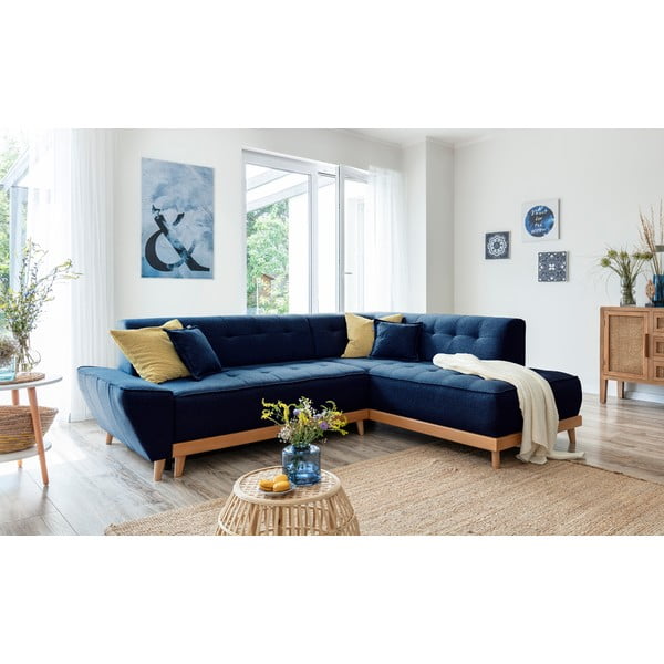 Divano letto angolare blu navy L, angolo destro Dazzling Daisy - Miuform-image-3