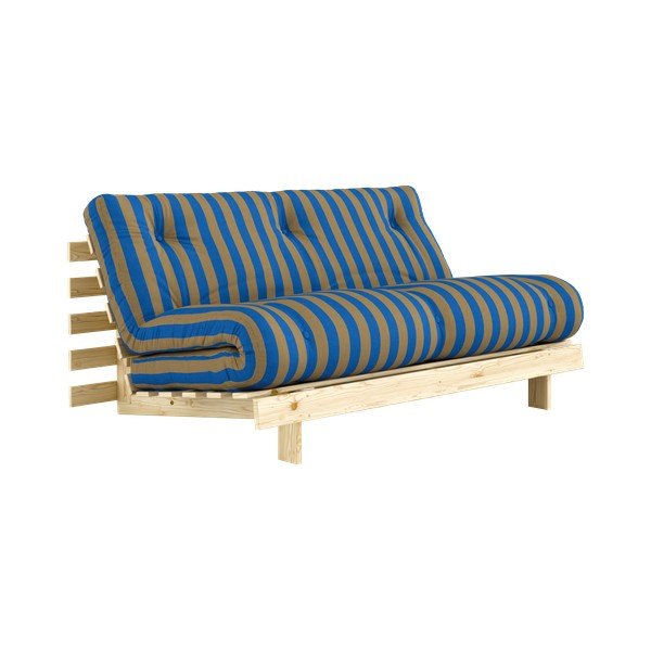 Divano blu/marrone allungabile 160 cm Roots – Karup