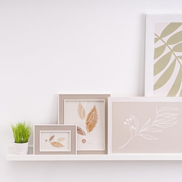 Mensola portafoto bianca 100 cm - Casa Selección-image-1