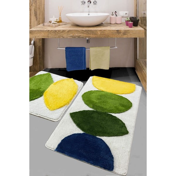 Set di tappetini per il bagno 2 pz 60x100 cm Orela – Foutastic-image-1