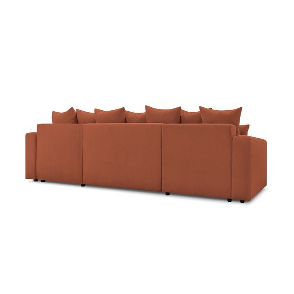 Divano letto a U in velluto rosso terracotta Envy - Bobochic Paris-image-4