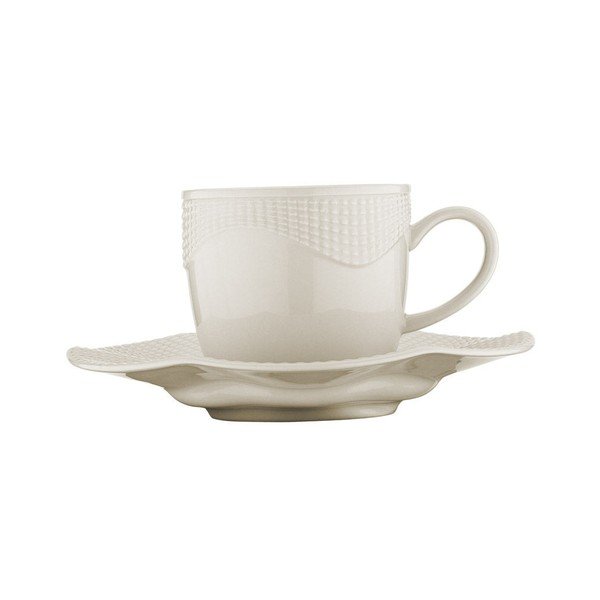Sada 6 porcelánových šálků s podšálky Kutahya Anna, 50 ml