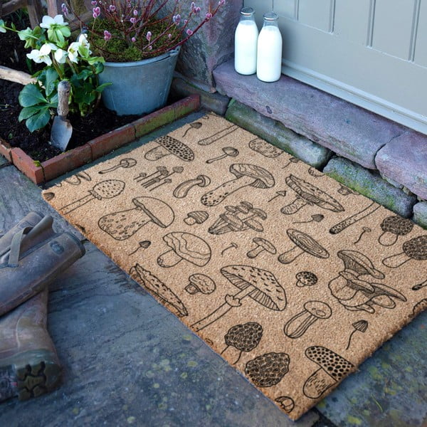 Zerbino in fibre di cocco 40x60 cm Mushrooms – Artsy Doormats-image-2