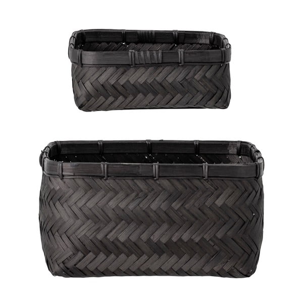 Set di 2 cestini in bambù 24x24x12 cm Donia - Bloomingville-image-2