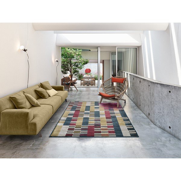 Tappeto giallo Farashe Stripes, 140 x 200 cm - Universal-image-1