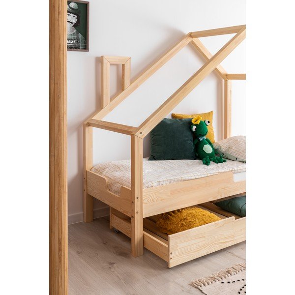 Letto Luna Carl in legno di pino, 70 x 190 cm - Adeko-image-3