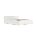Letto matrimoniale imbottito color crema con contenitore e rete inclusi 160x200 cm Voliera – Maison de Rêve