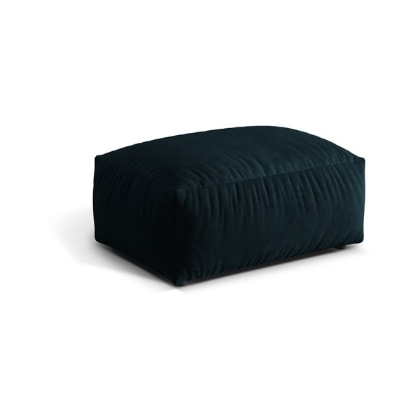 Poggiapiedi componibile blu scuro con rivestimento in velluto Martina – Micadoni -image-1