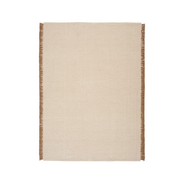 Tappeto color crema in misto cotone tessuto a mano 160x230 cm Channa – Jotex-image-2