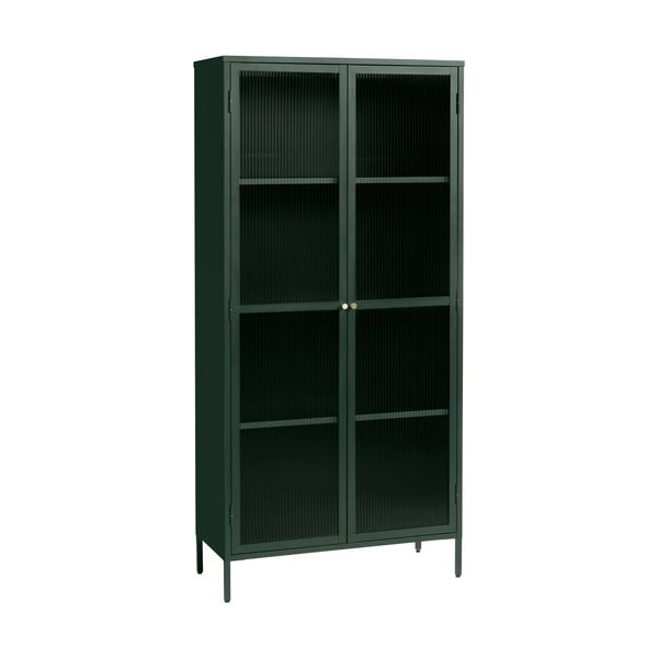 Vetrina in metallo verde scuro 90x190 cm Bronco - Unique Furniture-image-1