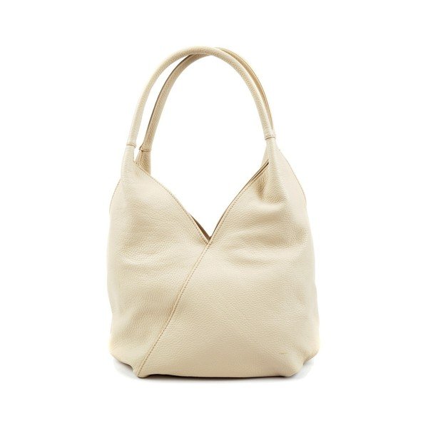 Béžová kožená kabelka Roberta M Mola Beige-image-4