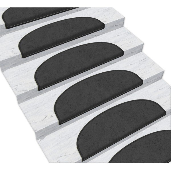 Gradini neri in set da 16 pezzi 65x20 cm Dots - Vitaus-image-1