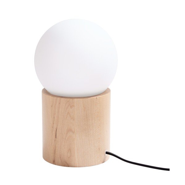 Lampada da tavolo bianca/di colore naturale con paralume in vetro (altezza totale 21 cm) Surtur – Sollux
