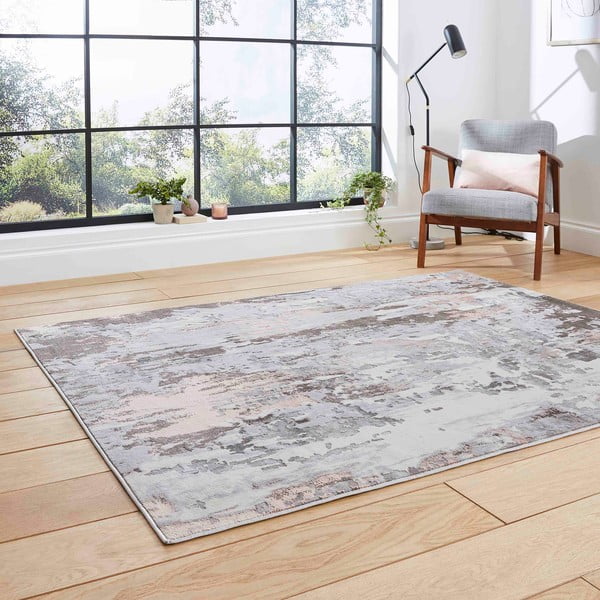 Tappeto grigio e rosa , 160 x 220 cm Apollo - Think Rugs-image-2
