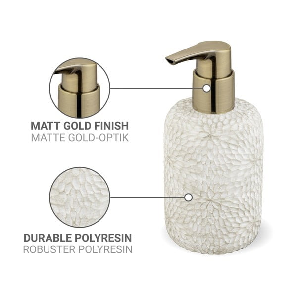 Dispenser per sapone bianco in poliresina 300 ml Montalfano – Wenko-image-4