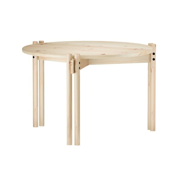 Tavolino rotondo in legno di pino in colore naturale ø 60 cm Sticks - Karup Design-image-3