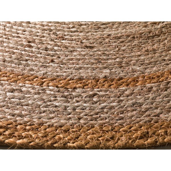 Tappeto rotondo color senape/di colore naturale in iuta ø 120 cm Mahon – Universal-image-2