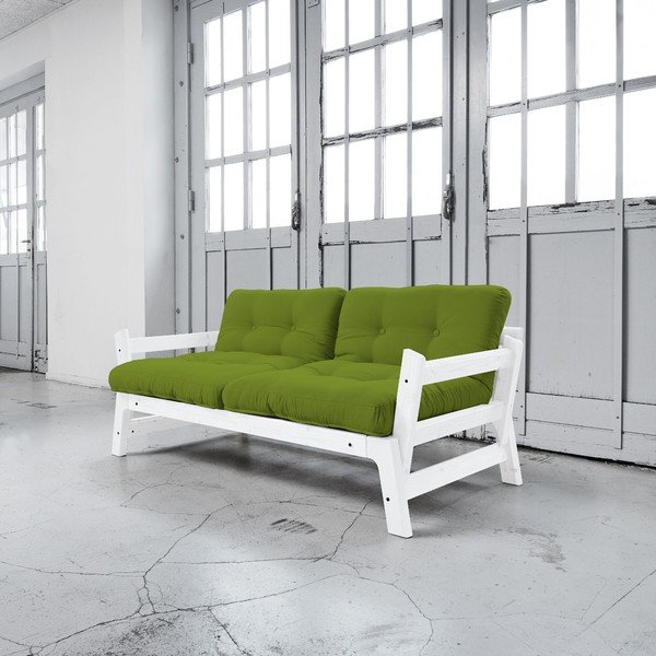 Rozkládací pohovka Karup Step White/Lime
