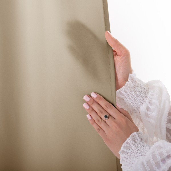 Tenda parzialmente oscurante beige 140x250 cm Carli – Restilo-image-3