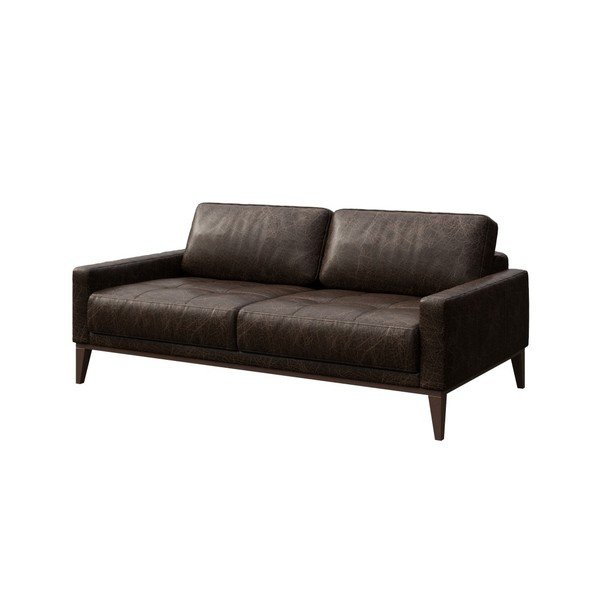 Divano in pelle marrone scuro, 173 cm Musso - MESONICA-image-2