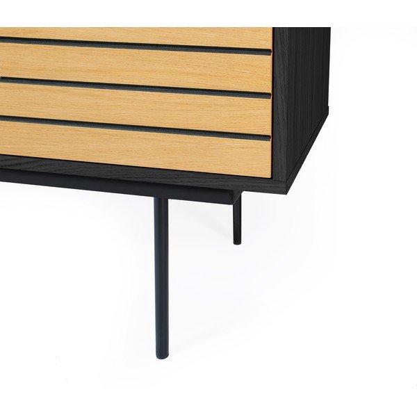 Cassettiera in legno di quercia Stripe - Woodman-image-4