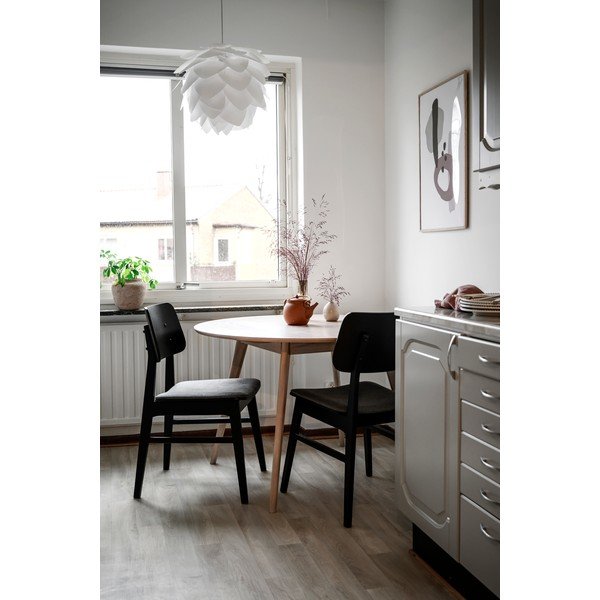 Tavolo da pranzo rotondo con piano in rovere 115x115 cm Yumi - Rowico-image-2