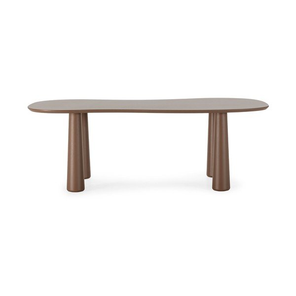 Tavolino da salotto marrone con piano in pino massiccio 110x220 cm Nahia – MOME