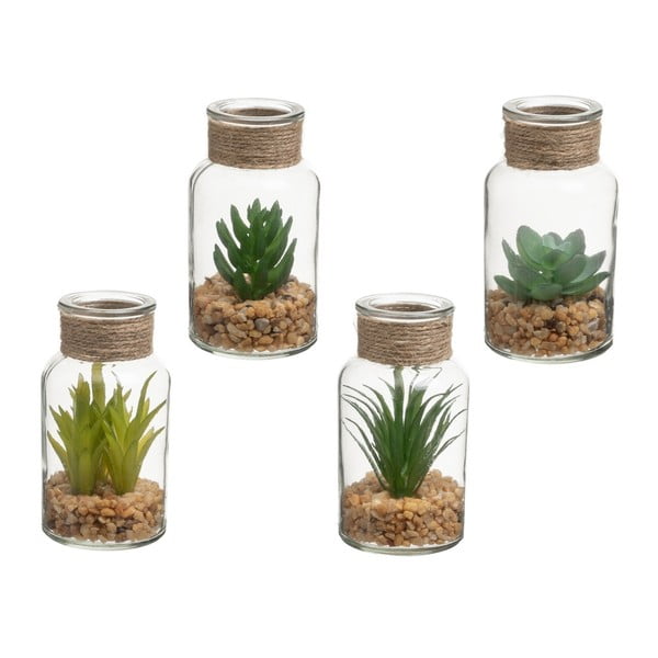 Set di piante finte 4 pz (altezza totale 12 cm) Cactus – Casa Selección