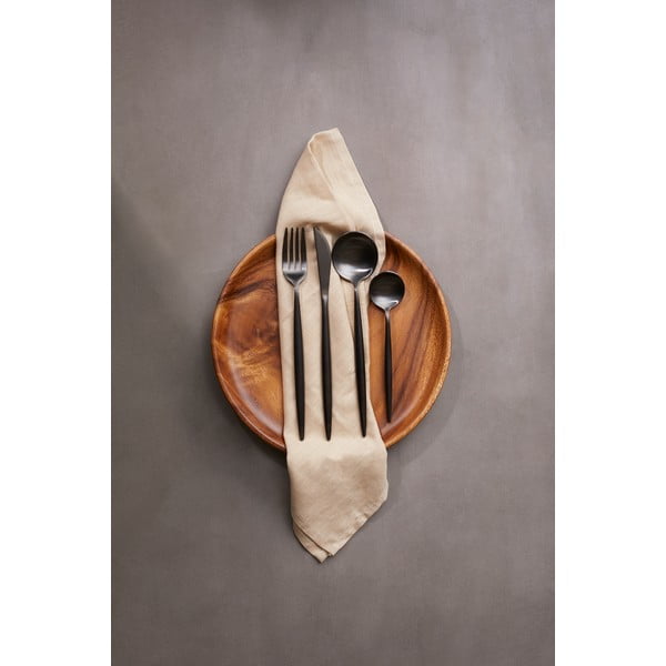 Posate in acciaio inox nero 16 pezzi Modern retro - Premier Housewares-image-1