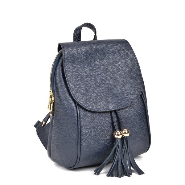 Zaino in pelle blu Tina - Sofia Cardoni-image-2