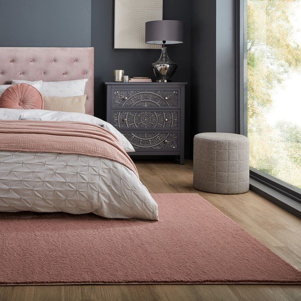 Tappeto rosa in fibre riciclate 160x230 cm Sheen - Flair Rugs-image-1