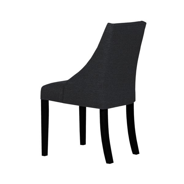 Sedia grigio antracite con gambe in faggio nero Absolu - Ted Lapidus Maison-image-3