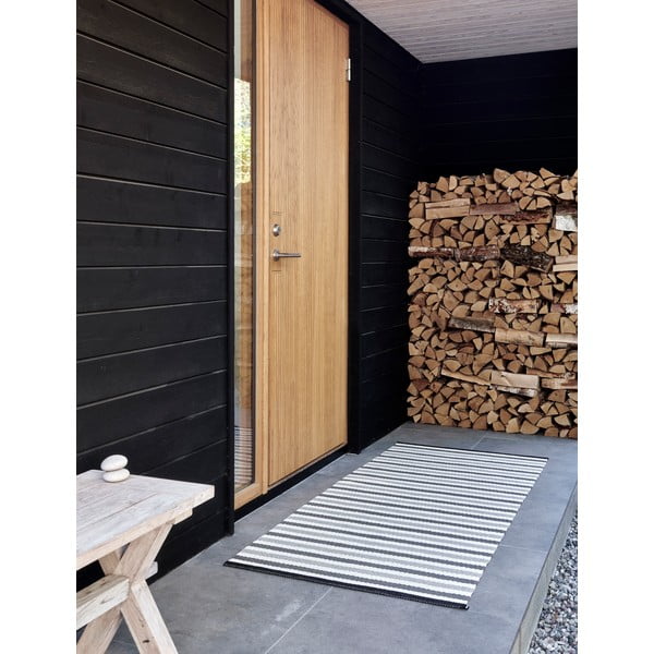 Passatoia da interno/esterno grigia/beige 85x200 cm Teo Warm Grey – Pappelina-image-2