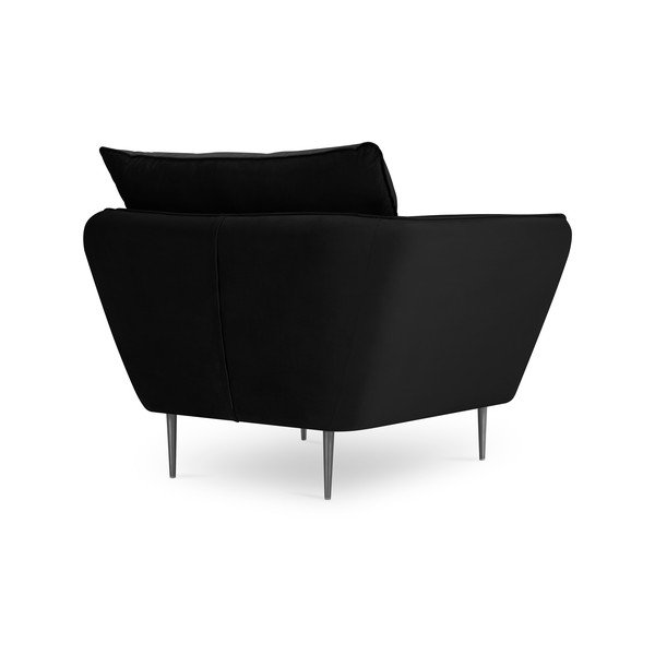 Poltrona in velluto nero Acacia - Mazzini Sofas