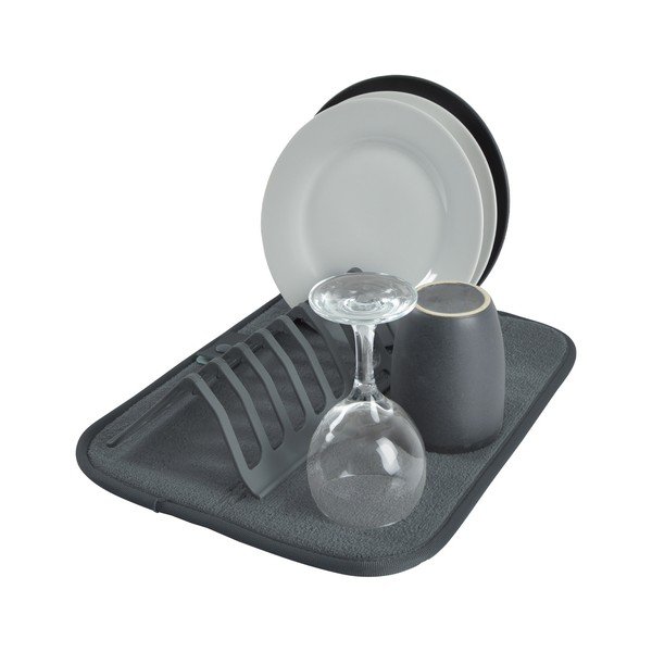 Tappetino scolapiatti grigio in plastica 36x28 cm – Homéa-image-1