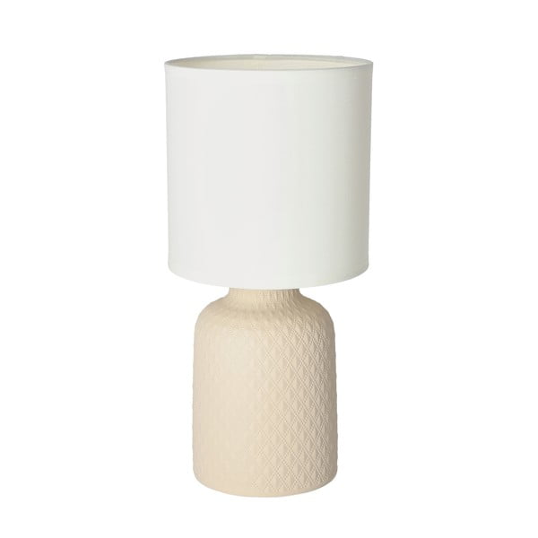 Lampada da tavolo beige con paralume in tessuto (altezza 32 cm) Iner - Candellux Lighting