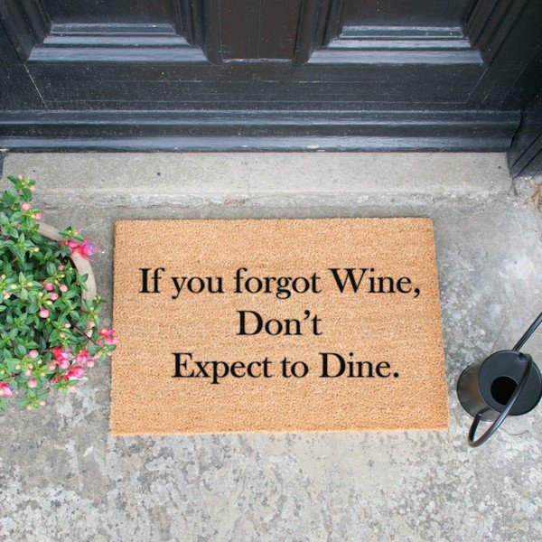 Stuoia di cocco naturale, 40 x 60 cm If You Forgot Wine - Artsy Doormats-image-1