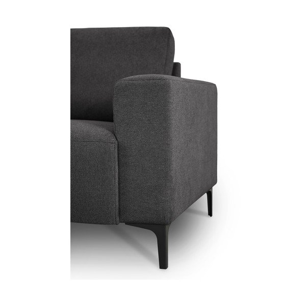 Divano angolare color antracite (con penisola a sinistra/con chaise lounge) con rivestimento in ciniglia Fabian – Scandic-image-4