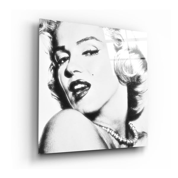 Pittura su vetro , 40 x 40 cm Marilyn Monroe - Insigne