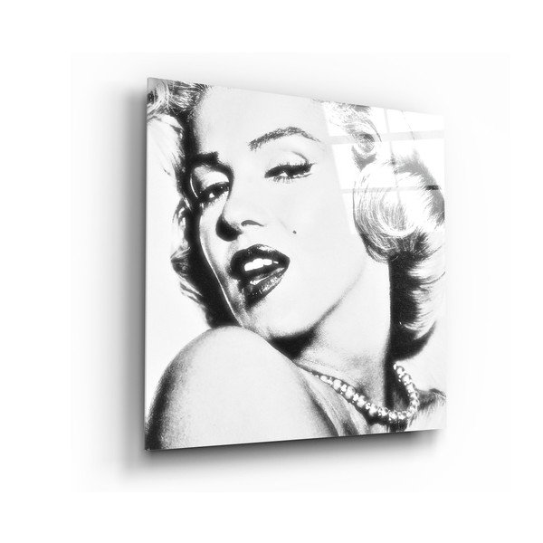 Pittura su vetro , 40 x 40 cm Marilyn Monroe - Insigne
